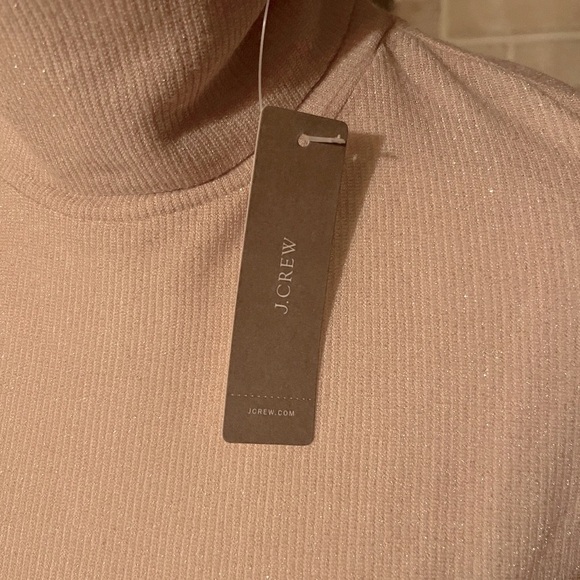 J.Crew Blush Metallic Turtleneck XXL - Picture 2 of 4